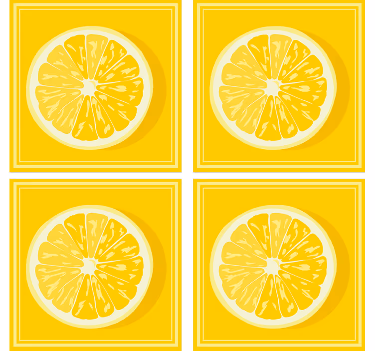 Untersetzer im zitrus-scheiben-design - TenStickers