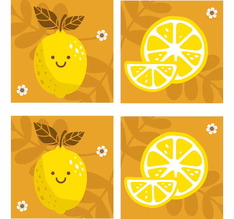 Untersetzer geek fröhliche zitrone und citrus - TenStickers