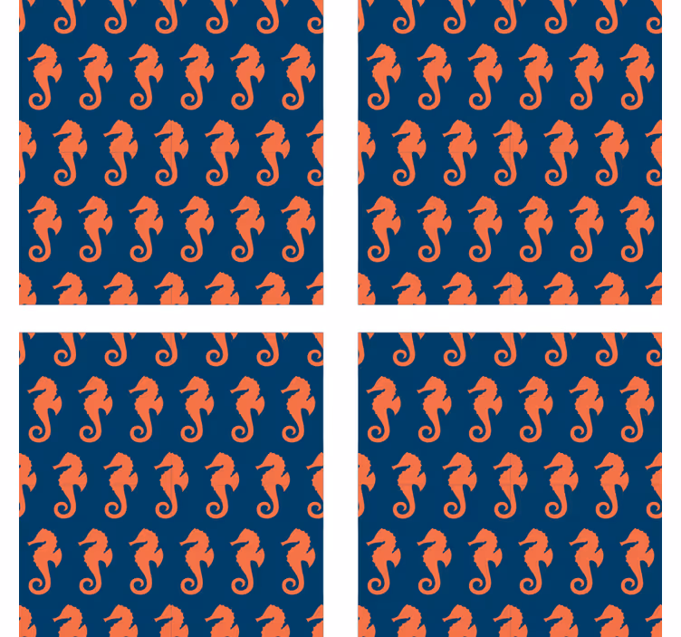 Untersetzer geek mit seepferdchenmuster - TenStickers