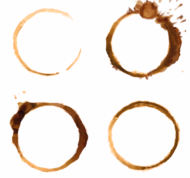 Untersetzer mit kaffeeflecken-muster - TenStickers