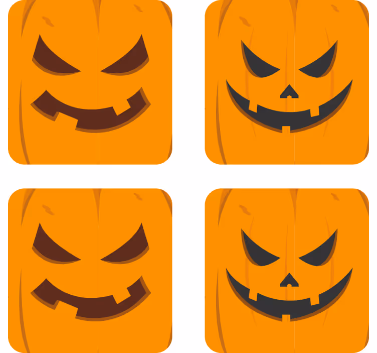 Verschiedene kürbisuntersetzer halloween - TenStickers