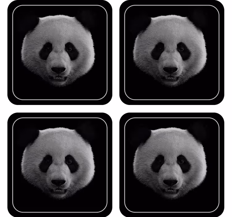 Untersetzer geek mit panda-gesicht-muster - TenStickers
