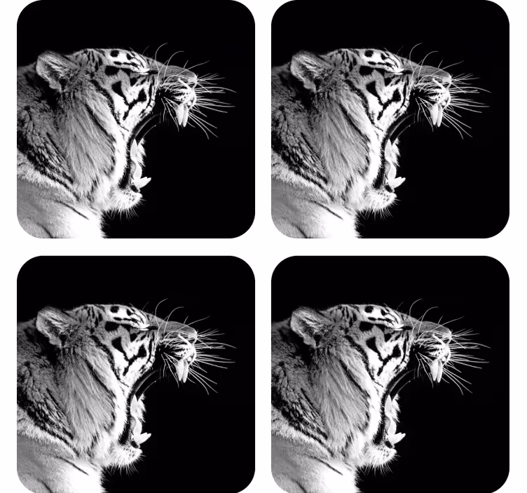 Untersetzer geek majestätisches tigerprofil - TenStickers