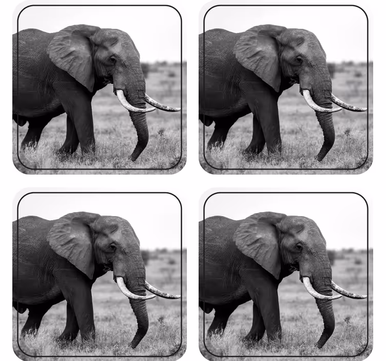 Untersetzer geek elefant silhouette muster - TenStickers