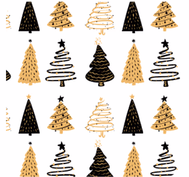 Untersetzer weihnachten mit stilisiertem baum-muster - TenStickers