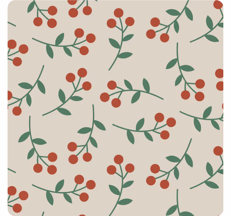 Untersetzer mit beerenzweig-muster - TenStickers