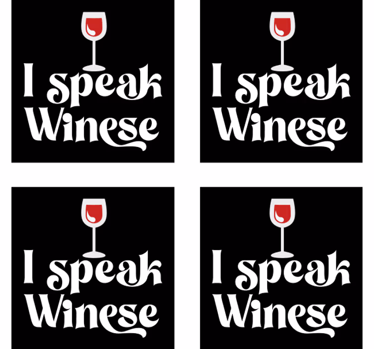 Bierdeckel mit weinglas humor - TenStickers