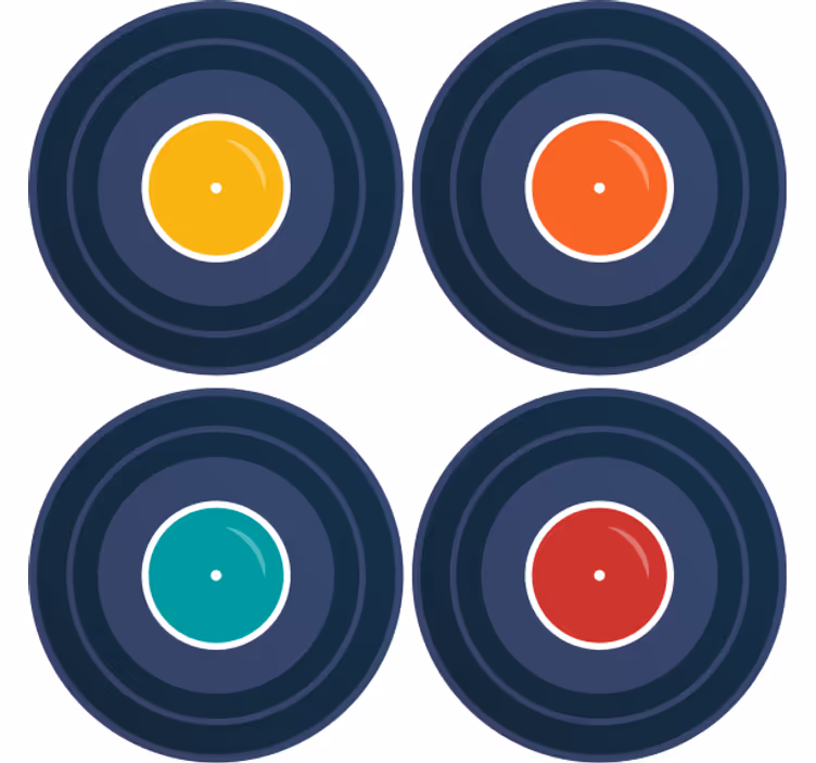 Untersetzer geek bunte vinyl inspiration - TenStickers