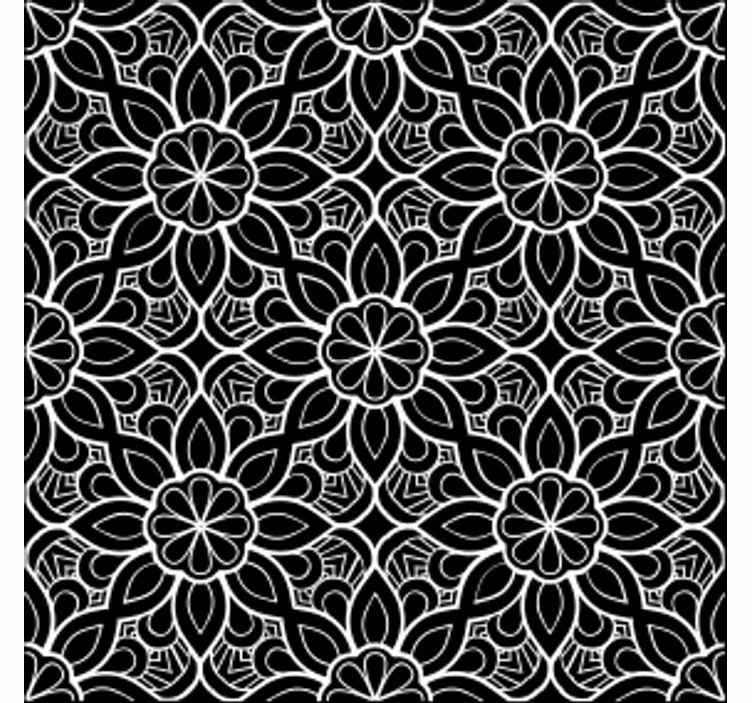 Untersetzer mit aufwändigem blumenmuster - TenStickers