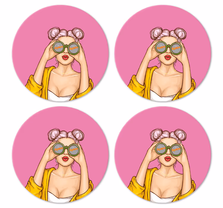 Untersetzer geek verspielt mit sonnenbrille - TenStickers