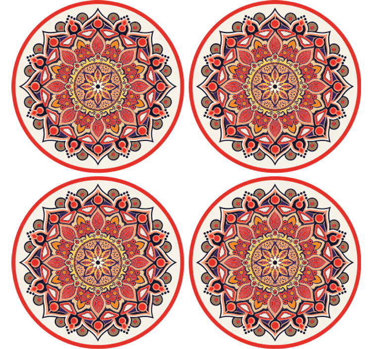 Untersetzer mit filigranem blumenmuster - TenStickers