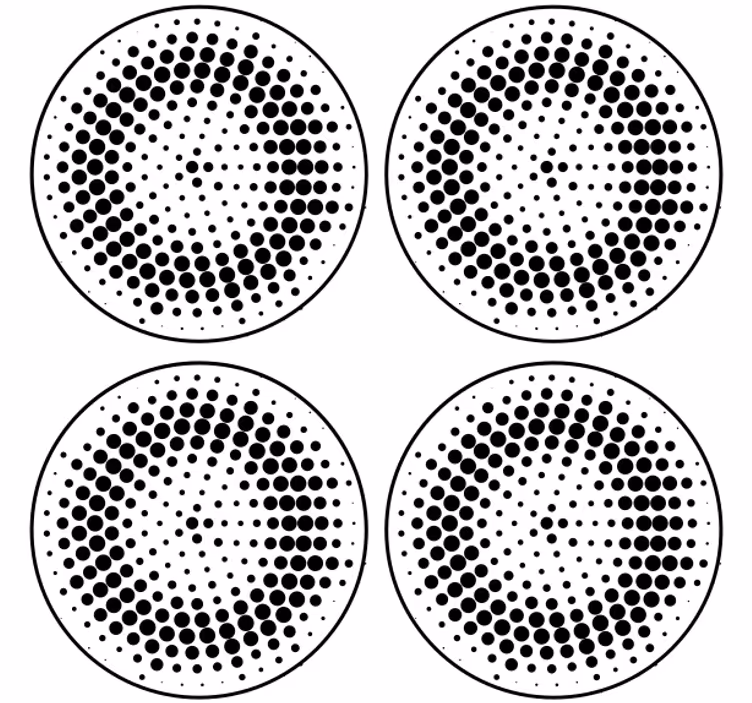 Untersetzer mit gepunktetem muster - TenStickers