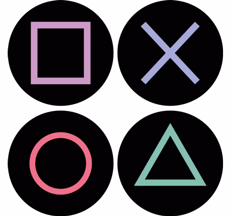 Untersetzer geek mit bunten formmustern - TenStickers