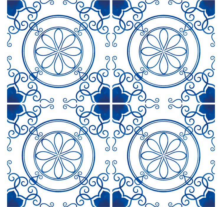 Untersetzer mit filigranen blumenmustern - TenStickers