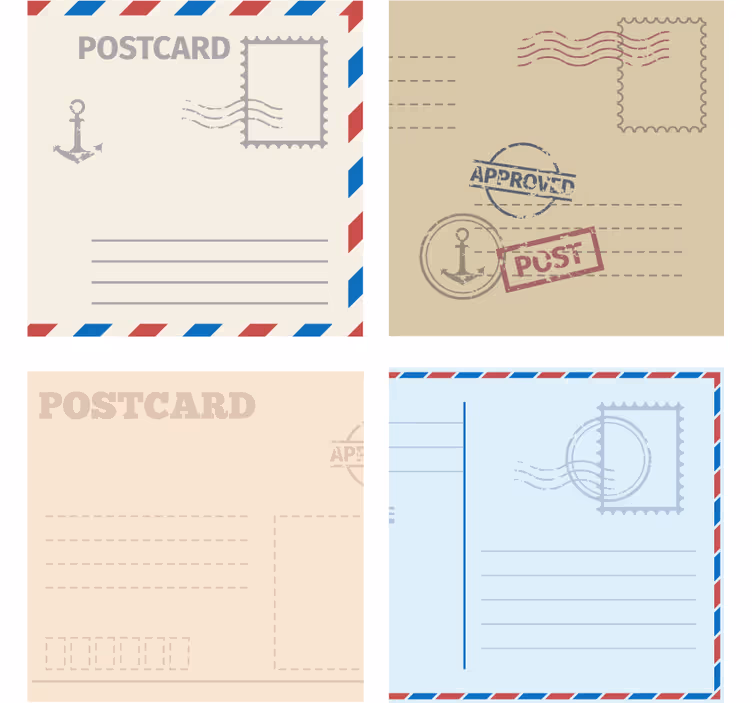 Untersetzer modern im vintage postkarten design - TenStickers