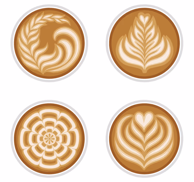 Untersetzer geek latte art muster - TenStickers