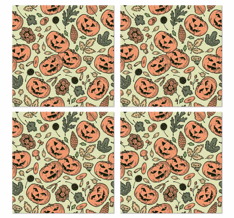 Kürbisse halloween Untersetzer - TenStickers