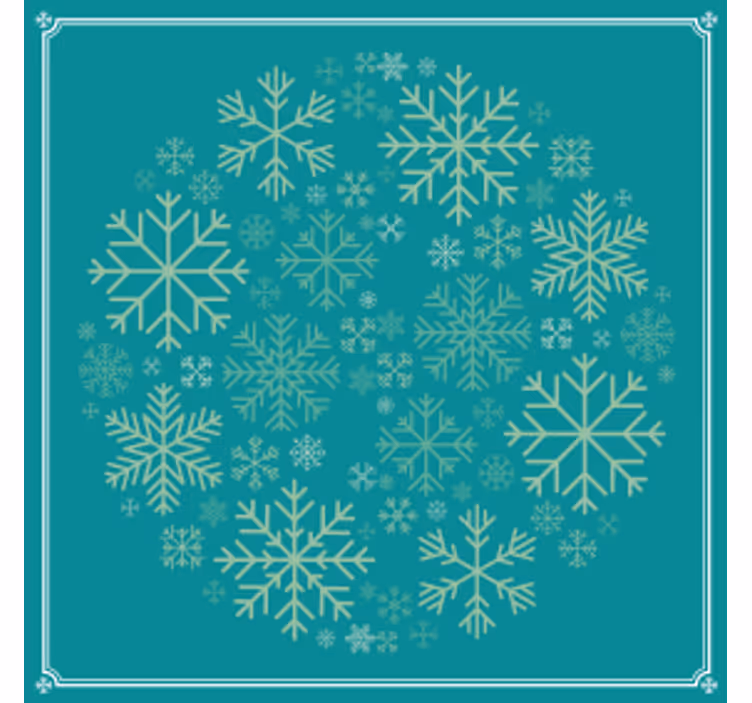 Untersetzer weihnachten mit schneeflocken-muster - TenStickers