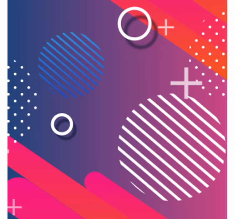 Untersetzer mit geometrischem kreismuster - TenStickers
