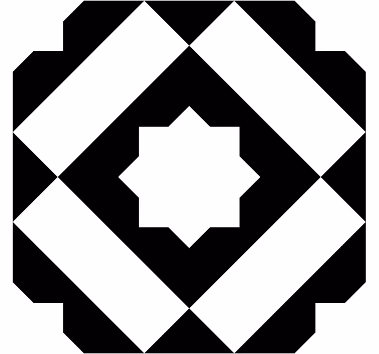 Untersetzer mit geometrischem schwarzmuster - TenStickers