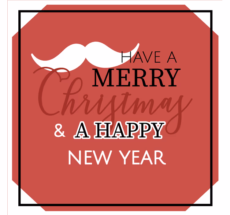 Untersetzer weihnachten fröhliche feiertagsgrüße - TenStickers
