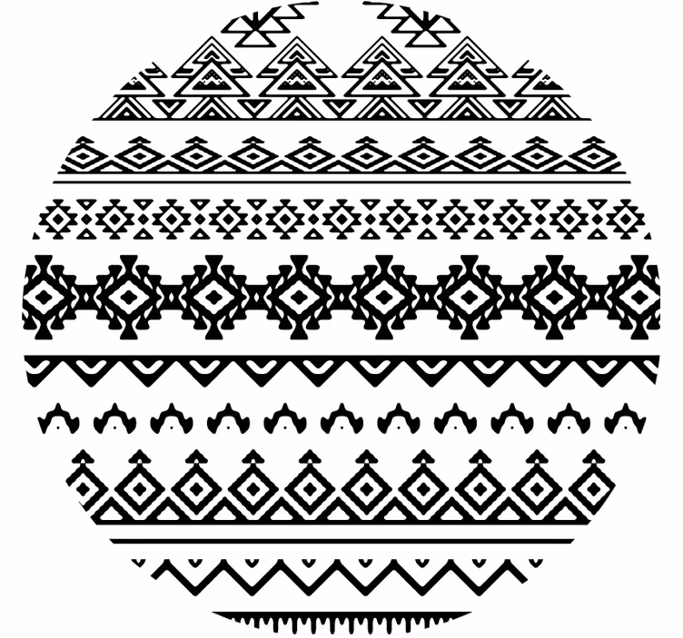 Untersetzer mit geometrischen schwarzen mustern - TenStickers