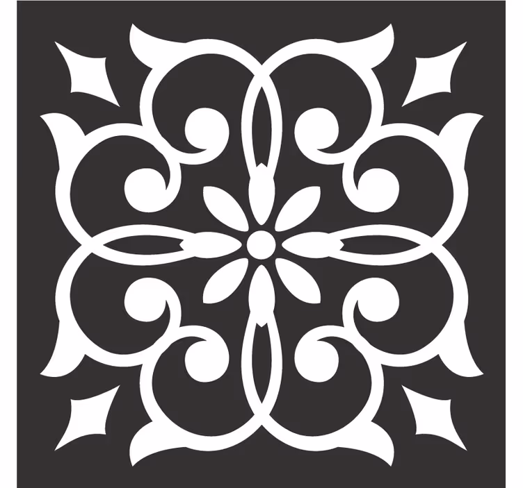 Untersetzer mit aufwendigem botanischen muster - TenStickers