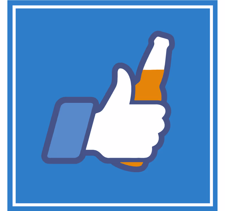 Bierdeckel daumen hoch getränk - TenStickers