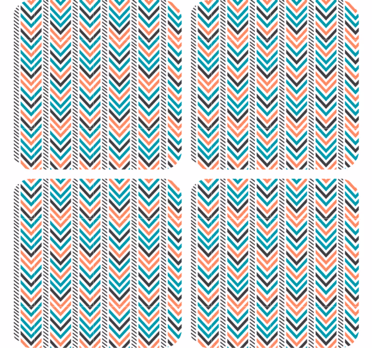 Untersetzer mit chevron-muster essentials - TenStickers