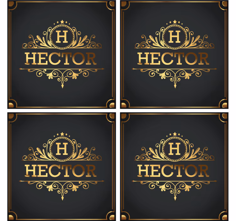 Untersetzer personalisiert Eleganz - TenStickers