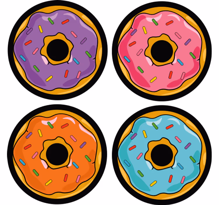 Untersetzer geek bunte streusel leckereien - TenStickers