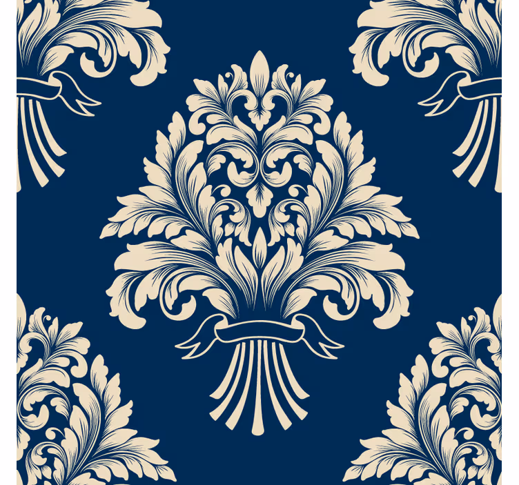 Vintage untersetzer mit filigranem blattmotiv - TenStickers