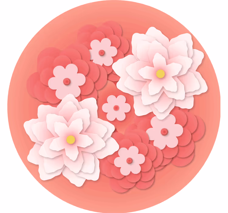 Untersetzer geek schichtblumenarrangement - TenStickers