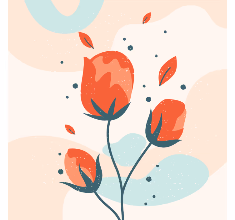 Untersetzer modern stilvolles blumenarrangement - TenStickers