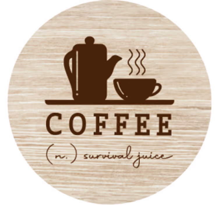 Untersetzer personalisiert kaffeekanne und tasse - TenStickers