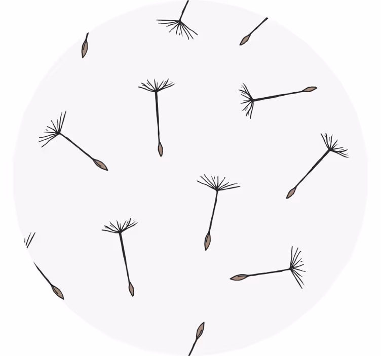 Untersetzer mit zartem samenmuster - TenStickers