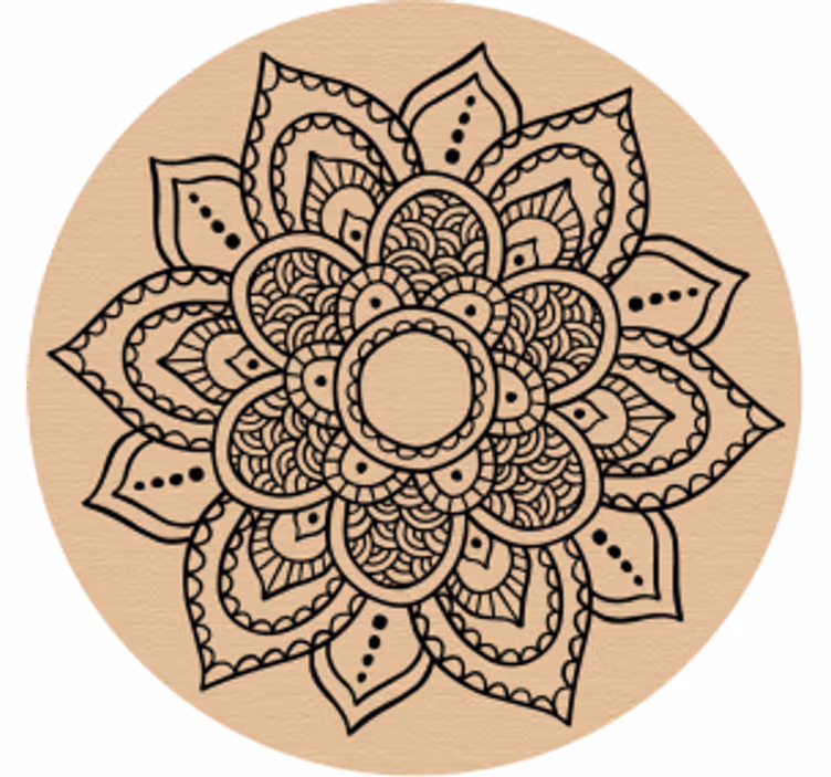 Untersetzer mit filigranem blumendesign - TenStickers
