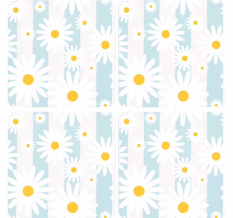 Untersetzer geek mit gänseblümchen-motiv - TenStickers