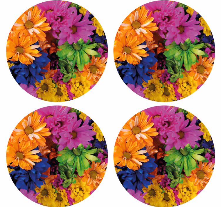 Untersetzer modern lebendige botanische anordnung - TenStickers