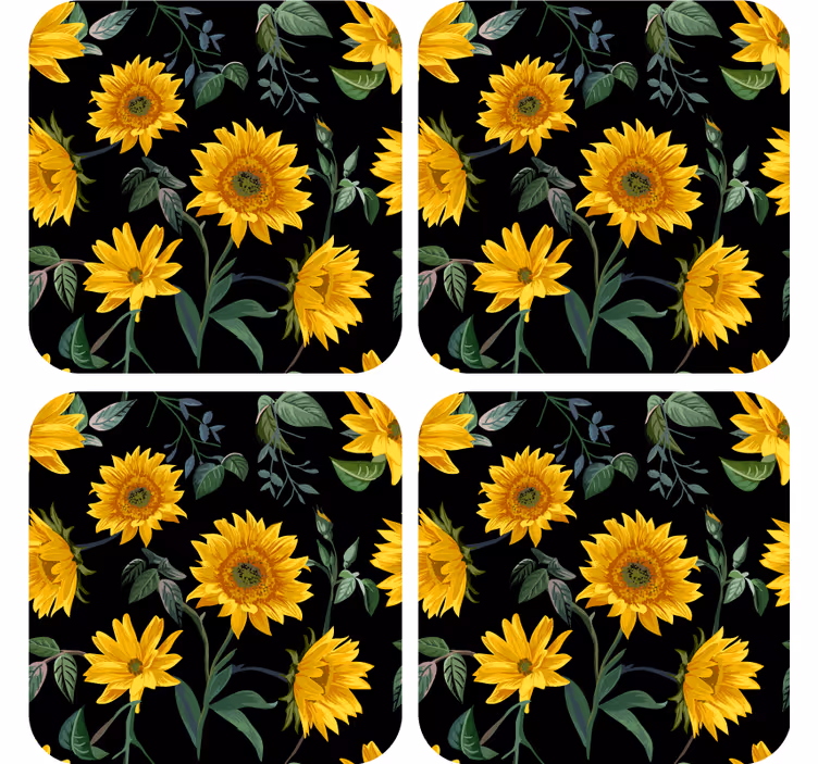 Untersetzer modern mit sonnenblumenmuster - TenStickers