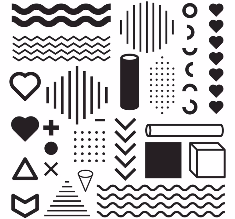 Untersetzer zur erkundung geometrischer formen - TenStickers