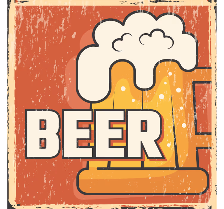 Bierdeckel mit bierkrug grafik - TenStickers