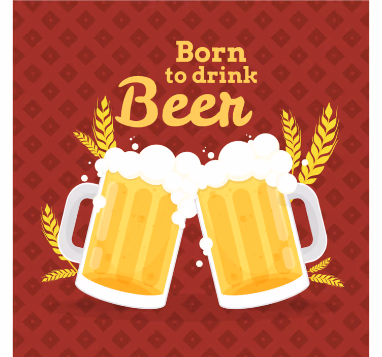 Bierdeckel prost mit bieren - TenStickers