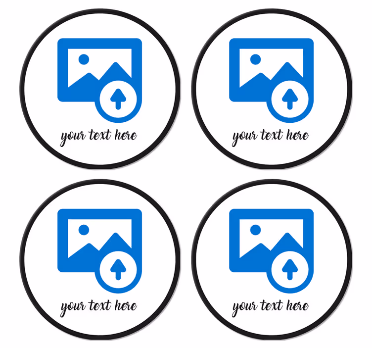 Untersetzer personalisiert Benutzerdefiniertes Bild mit text - TenStickers