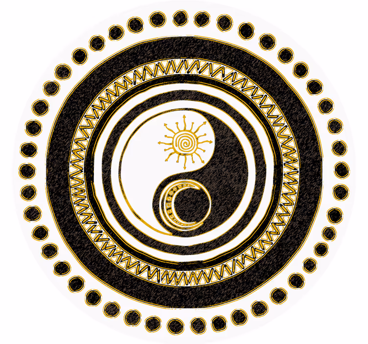 Untersetzer geek yin yang kreisdesign - TenStickers