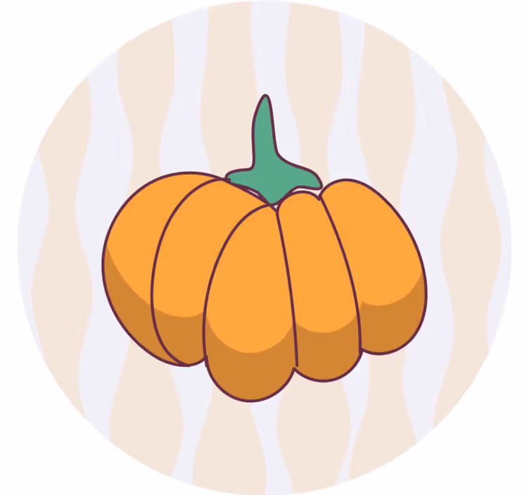 Untersetzer halloween in stilisierter kürbisform - TenStickers