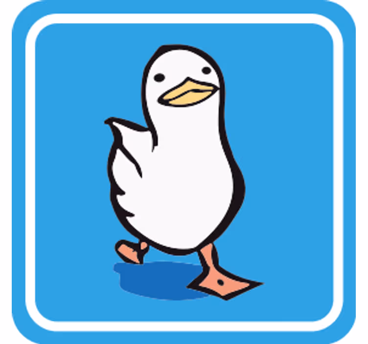 Untersetzer Geek gehende cartoon-ente - TenStickers