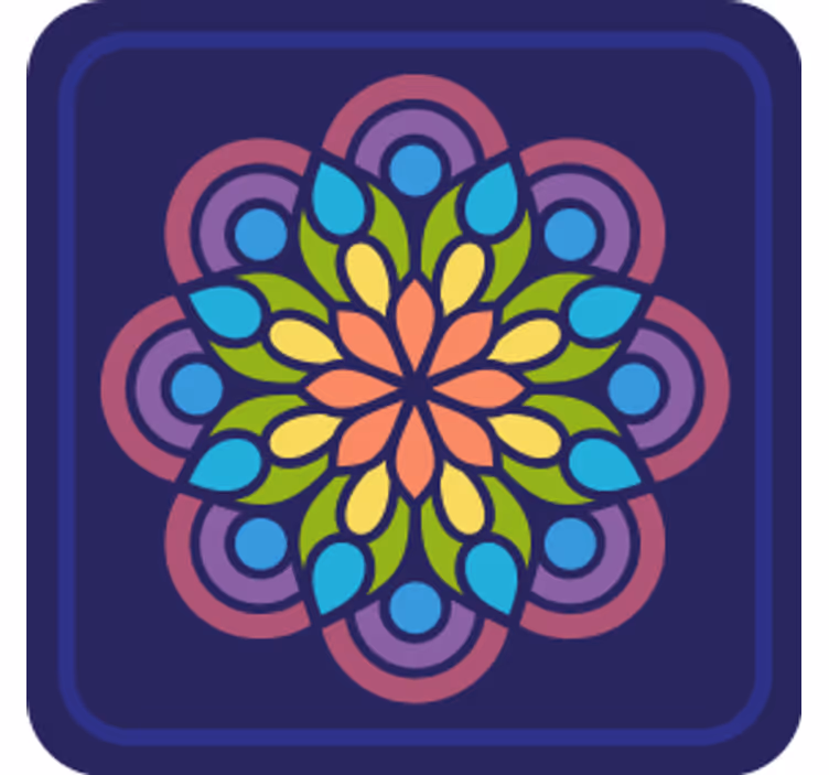 Untersetzer mit buntem blumenmuster - TenStickers