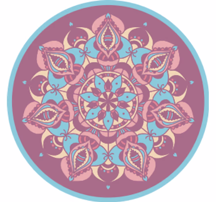 Untersetzer modern mit komplexem floralen mandala - TenStickers