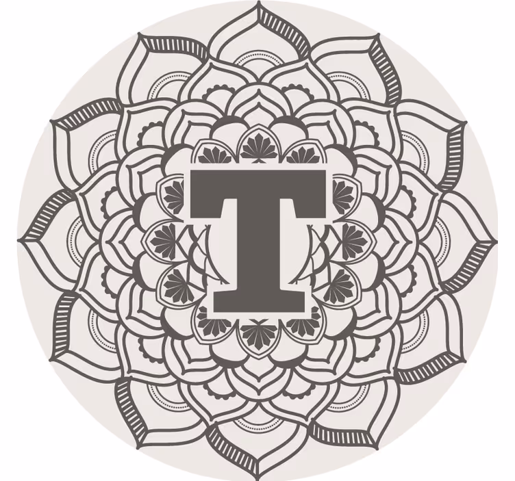 Bierdeckel mit floraler monogramm-dekoration - TenStickers